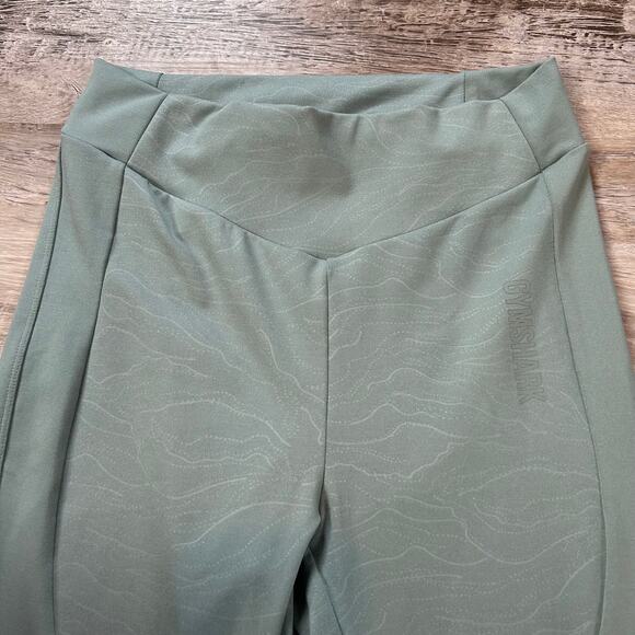 Gymshark Sage Green Topographic Seamless Leggings Size M - Picture 3 of 6